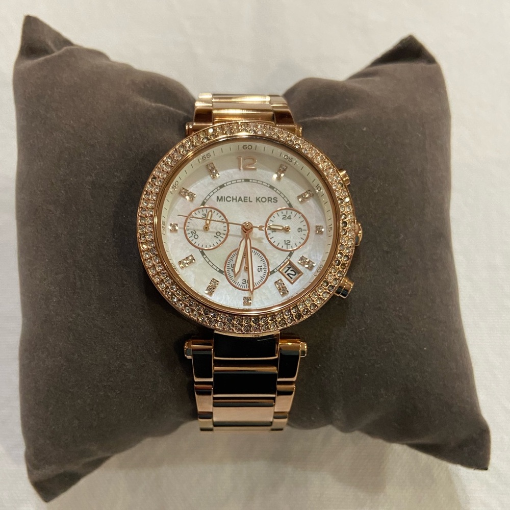 EUC Michael Kors Parker Chronograph Women’s Watch - Picture 1 of 7